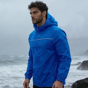 Customized Lightweight Breathable Waterproof Windbreaker for <b>Men</b> New Design Outdoor Rain <b>Jacket</b> Series - Product Image 4