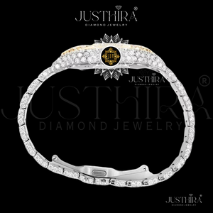 Premium Square Dial Moissanite <b>Skeleton</b> Diamond <b>Watch</b> Durable Stainless Steel Body Iced Dial Glass 20mm Band Fashion Style Wear - Product Image 4