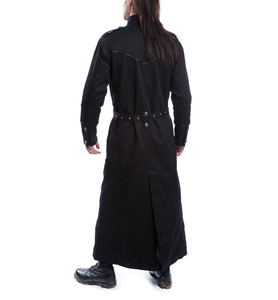 Manteau long de costume pour homme de qualité supérieure, style gothique noir, en cuir PU durable, 2026 - Product Image 2