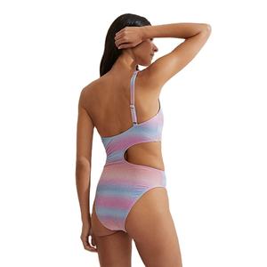 ชุดว่ายน้ำผู้หญิงแบบขายส่ง เซ็กซี่ ใส่ได้ทุกฤดู ไหล่เดียว คอวี กระชับสัดส่วน พิมพ์ลายด้วยความร้อน ทรงเข้ารูป - Product Image 6