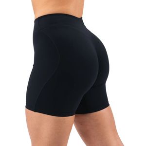 Shorts de cycliste noirs pour femme, taille mi-haute, respirants, extensibles, à compression, pour l'entraînement, la gym, la course, le fitness, vêtements de sport performants - Product Image 2