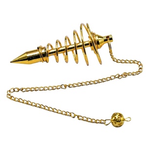 Péndulo Espiral Dorado en Forma de Vórtice para Feng Shui, Sanación Energética y Adivinación, Arte Ecológico, Venta al Por Mayor - Product Image 3