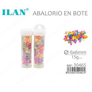 Perline Ilan in barattolo 6x6mm 15g Lettere colorate per il fai da te - Product Image 3