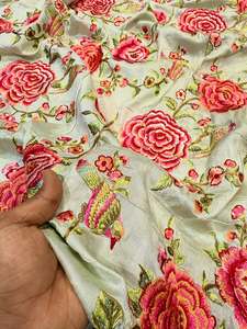 Premium Multi Embroidery Fabric Women Fashion Fabric Designer Embroidery Fabric Party Wear Fabric Luxury Fabric - Product Image 3