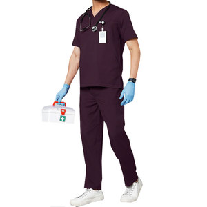Men Hospital Scrub <b>Suit</b> Medical Uniform Nursing Workwear Doctor Clothing Comfortable Daily Wear - Product Image 1