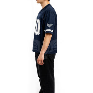 Maillot de sport en maille personnalisé pour fan de football américain, coupe ample, grande taille, col en V - Product Image 3