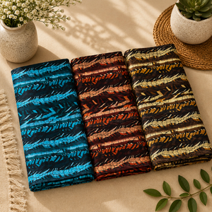 Sudanese Toub 100% Cotton Voile Digital Printed <b>Fabric</b> | MultiColor Ethnic Pattern Soft Breathable Material for Traditional Wear - Product Image 1