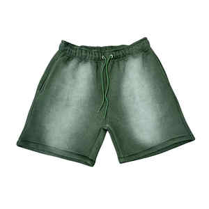 Pantalones Cortos Estampados con Efecto Ácido para Hombre, Tela de Algodón Terry Premium, Ropa Informal, Pantalones Cortos con Estampado Gráfico Vintage - Product Image 4