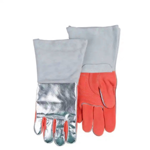 Gants de soudage TIG en cuir grainé de vachette et feuille d'aluminium de qualité supérieure, résistants à la chaleur et aux étincelles, pour soudeurs professionnels - Product Image 3