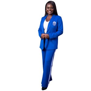 Zeta Phi Beta Royal Blue Suit <b>Set</b> Women Greek Letter Elegant Formal <b>Blazer</b> and Pants Premium Tailored Fit Outfit - Product Image 6