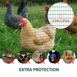 Malla de Alambre de Acero Recubierta de PVC para Gallinas y Conejos, Valla Galvanizada para Jardín, Red de Protección para Jardín - Product Image 6