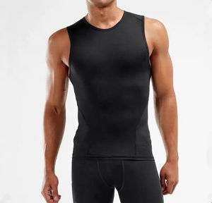 เสื้อกีฬาผู้ชายคุณภาพสูง เสื้อกล้ามออกกำลังกายแบบสั่งทำพิเศษ ทรงครอป บ็อกซี่ฟิต เสื้อกล้ามฟิตเนส เสื้อผ้าลำลองแนวสตรีทแวร์ - Product Image 1