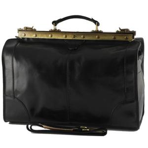 กระเป๋าเดินทางหนังแท้สไตล์วินเทจ กระเป๋าถือขนาดใหญ่สำหรับเดินทางช่วงสุดสัปดาห์  พร้อมซิปและฮาร์ดแวร์สีทอง - Product Image 3