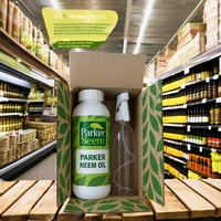 Ensemble de bidons d'un litre d'huile de neem soluble dans l'eau avec vaporisateur d'huile de neem soluble dans l'eau et tasse à mesurer facile à vaporiser fabriqué en Inde
