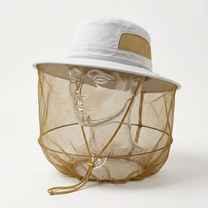 Sombrero de Apicultura con Malla Protectora Facial Transpirable y Ventilada, Protección Contra Abejas, Uso en Exteriores, Color Blanco y Bronceado, Ajuste Regular, ROPA, CUERO - Product Image 2