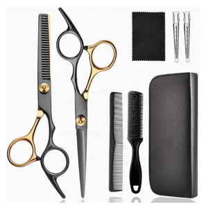 Juego de tijeras profesionales de acero inoxidable, tijeras de corte de pelo de salón, Kit de tijeras para adelgazar el cabello - Product Image 2
