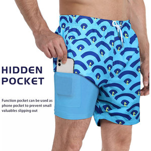 Shorts de jogging pour hommes avec cordon de serrage et poches latérales, imprimés par sublimation, shorts de plage et de natation respirants à séchage rapide, shorts de fitness - Product Image 6