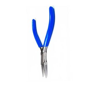 Wide Flat Nose Pliers Jewelry Making Tool Blue Handle Carbon Steel <b>Wire</b> Straightening Precision Beading <b>Crafting</b> Equipment - Product Image 3