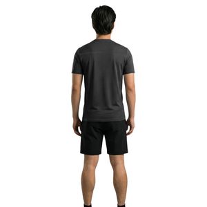 T-shirt Dry-X noir pour homme, léger, respirant, évacuant l'humidité, col rond, manches courtes, fitness, gym, entraînement, vêtements de sport - Product Image 3