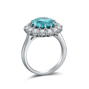 <b>925</b> <b>Silver</b> Turquoise <b>Ring</b>, Bohemian Luxury Style Gemstone Fashion Jewelry Diamond <b>Rings</b> - Product Image 5