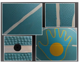 ลูกบาสเก็ตบอล PVC สีเขียวอมฟ้า ขนาด 5 พร้อมไส้บิวทิล ทนทาน สำหรับเด็กและผู้ใหญ่ - Product Image 3