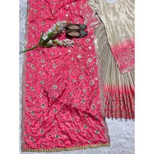 ชุด lehenga และ dupatta ที่สวยงามของผู้หญิงพร้อมงานปักหลายเข็ม - Product Image 4