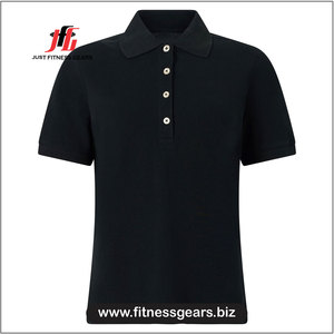 Polo de Punto de Manga Corta para Mujer, Color Sólido, Estilo Casual, Largo Regular - Product Image 1
