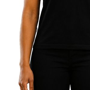 T-shirt noir à manches courtes et col rond pour femme, décontracté, streetwear, style de vie, sport, usage quotidien, vêtements confortables - Product Image 6