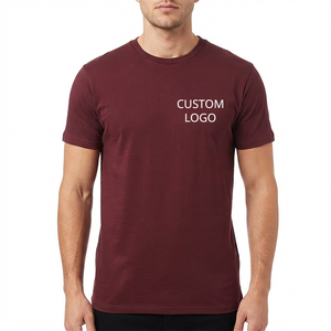 Camiseta de Hombre 100% Algodón con Logotipo Personalizado, Venta al Por Mayor OEM, Cuello Redondo, Etiqueta Privada, Impresión Serigráfica, MOQ Bajo - Product Image 1