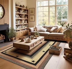 Alfombra Ovalada de Yute Ecológica Moderna de Alta Calidad, Bordes Reforzados Duraderos, Rendimiento de Larga Duración, Diseñada para Cualquier Hogar - Product Image 1