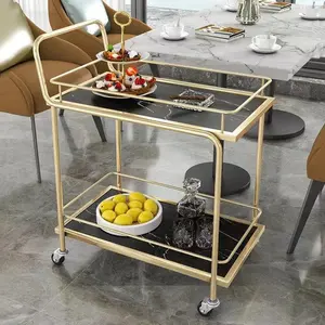 Chariot utilitaire moderne en métal fait main de qualité supérieure, tendance mondiale, qualité export, chariot en métal plaqué Zahid Exports - Product Image 1