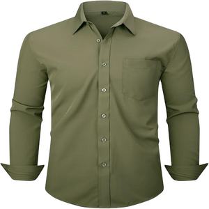 เสื้อเชิ้ตผ้าแฟลนเนลลำลองสำหรับผู้ชาย ผ้าฝ้าย 100% ระบายอากาศได้ดี แขนยาว คอปกติดกระดุม ป้องกันการเป็นขุย สำหรับฤดูใบไม้ผลิ รับผลิตแบบ OEM - Product Image 5