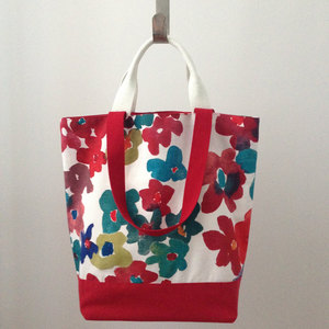 Fashion Geometric Pattern Canvas Shopping <b>Bag</b> <b>Medium</b> Size Shoulder Handle Daily Use <b>Tote</b> <b>Bag</b> - Product Image 3