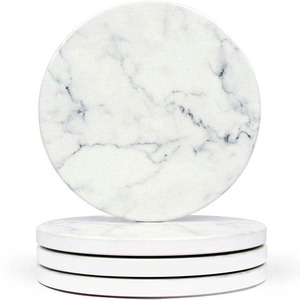 Premium Quality Natural Stone <b>Marble</b> <b>Coasters</b> for Drinks with Smooth Polished Surface Elegant Table Accessories for Home Office - Product Image 2
