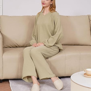 Women <b>Pajama</b> Set Stylish Plaid Nightwear Soft Lounge Clothing Comfortable Two Piece Home Wear Outfit - Product Image 4