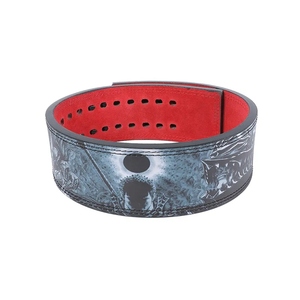 Leather <b>Weight</b> <b>Lifting</b> <b>Belt</b> Adjustable Waist Support Buckle Closure Strength Training Gym <b>Belt</b> Unisex Breathable - Product Image 4