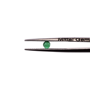 Esmeraldas naturales de Zambia calibradas, redondas de 3 mm, cabujones sueltos de esmeralda natural para la fabricación de joyas, listas para usar. - Product Image 2