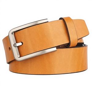 Ceinture en cuir de buffle marron standard pour officiers, style vintage, logo personnalisé imprimé, imperméable, respirante, grande qualité, classique - Product Image 4