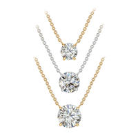 Pendentif en diamant de laboratoire VEER DIAMOND VP-23 D Color Brilliant Cut, chaîne en or, certifié IGI, unisexe, luxe, mariage, anniversaire
