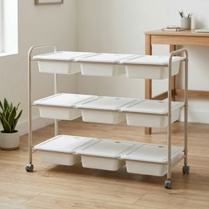 Taiwan Home Storage Furniture Manufacturer Household Small Middle <b>Big</b> 9-drawer Rolling Storage Organizer Plastic <b>Box</b> with Cover - Product Image 3