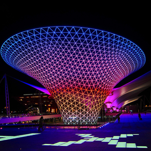 P31.25 <strong>Transparent</strong> Soft LED Mesh Screen Flexible LED Mesh Video Wall For Glass Facade <strong>Lighting</strong> In South Africa