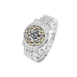Reloj de Cuarzo de Acero Inoxidable con Moissanita Iced Out para Hombre, Esfera Completamente Pavimentada, Pasa la Prueba del Diamante VVS1, Lujo - Product Image 6