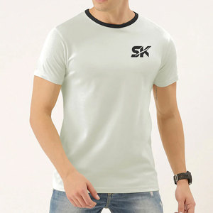 Camiseta de hombre 100% algodón, estampada, de corte holgado, manga corta, precio bajo, transpirable y ligera. - Product Image 1