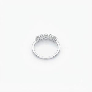 แหวนเพชรห้าเม็ดสีตามความใสระดับลึก10K 14K 18K แหวนเพชรที่ผ่านการรับรอง - Product Image 6