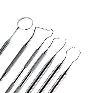 Juego de 5 Piezas para Higiene Dental, Kit de Espejo, Sonda, Explorador y Raspador de Acero Inoxidable para Diagnóstico Clínico Profesional, Suministro OEM - Product Image 3