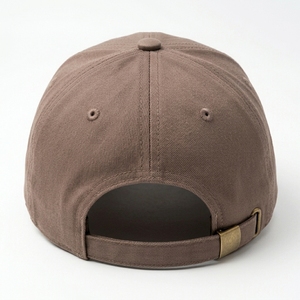 Gorra de Béisbol Personalizada de 6 Paneles de Sarga de Algodón con Parche de Cuero, Visera Curva y Correa Ajustable con Hebilla, Marca Privada OEM - Product Image 5