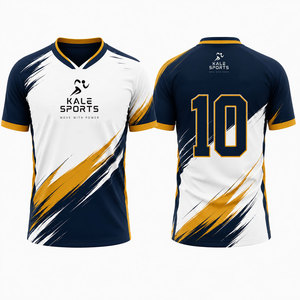 เสื้อฟุตบอลคอกลมแขนสั้นสั่งทำพิเศษขายดี ปักโลโก้ตามแบบ ระบายอากาศ แห้งเร็ว กันน้ำ กันลม - Product Image 1