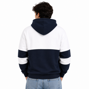 Sweat-shirts à capuche personnalisés bicolores en molleton épais de coton – Vêtements streetwear confortables – Fabricant – Commandes en gros - Product Image 3