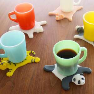 Tapis de sous-verre en silicone de style animal mignon tapis de jeu lavable antidérapant pour café bière tasses à thé accessoires de verres de bar - Product Image 3