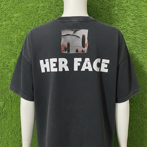 Camiseta Negra Extra Grande de Algodón para Hombre con Estampado de Su Rostro, Cuello Redondo, Manga Corta, Estilo Casual - Product Image 2
